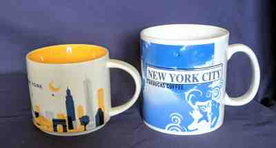 Set of 2 Starbucks New York City Mugs  1999 18-oz & You Are Here 14-oz - Sold on eBay May, 12th 2019 for $7.50