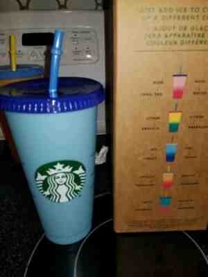  Starbucks COLOR CHANGING Reusable Cold Cups Different Colors Hard to Find 1 Cup - Sold on eBay May, 12th 2019 for $20.00