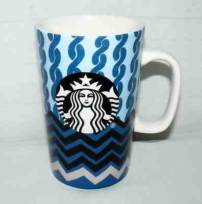 STARBUCKS 16 OZ 2017 TALL BLACK & BLUE COFFEE MUG - Sold on eBay May, 12th 2019 for $13.00