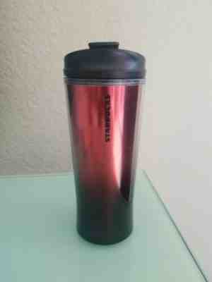 STARBUCKS 2009 16 Ounce Red Shiny Ombre Coffee Tumbler Travel Mug  - Sold on eBay May, 12th 2019 for $19.99
