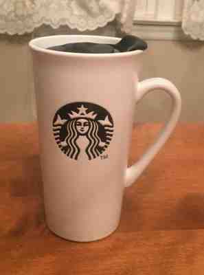NEW Starbucks Ceramic Travel Mug w/ Lid 16oz White with Siren Mermaid Logo 2013 - Sold on eBay May, 12th 2019 for $9.99