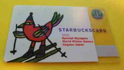 Rare HTF Starbucks Orig. 2005 Japan NAGANO SPECIAL OLYMPICS Card **Excellent** - Sold on eBay May, 12th 2019 for $49.89