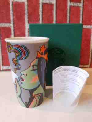 Starbucks Psychedelic Siren Mermaid Travel Mug 25th Anniversary 2016 No Lid NEW - Sold on eBay May, 12th 2019 for $25.00