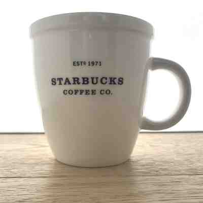 Starbucks 2001 Barista Abbey White with Black Est 1971 Coffee Mug Cup 16 oz. - Sold on eBay May, 11th 2019 for $24.99
