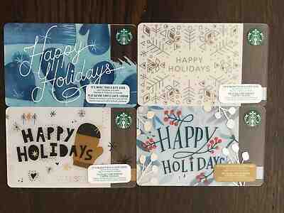 Canada Series STARBUCKS 4 cards "HAPPY HOLIDAYS - VARIOUS YEARS" - New No Value - Sold on eBay May, 11th 2019 for $3.75