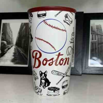RARE STARBUCKS 2016 BOSTON Double Wall Ceramic Tumbler - 12 OZ EUC Limited Avail - Sold on eBay May, 11th 2019 for $50.00