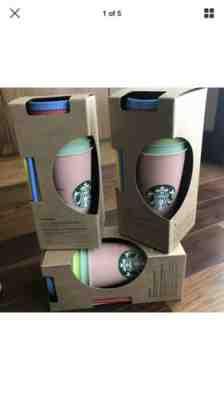 Starbucks Color Changing Cold Tumbler Set of 5 Cups 5 Lids 5 Straws Brand New - Sold on eBay May, 11th 2019 for $43.00