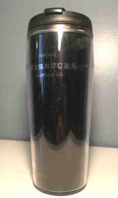 Starbucks 2002 Barista Coffee Cup Travel Mug Tumbler 16 oz Black Plastic w/Lid - Sold on eBay May, 11th 2019 for $16.73