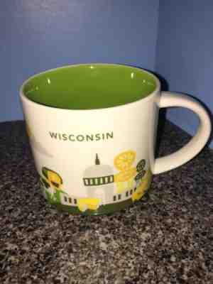 STARBUCKS YOU ARE HERE WISCONSIN #2 SERIES COFFEE CUP MUG DAIRYLAND FARM CHEESE! - Sold on eBay May, 11th 2019 for $15.99