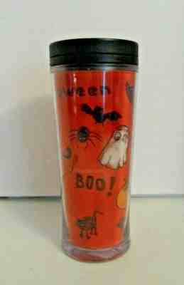STARBUCKS Coffee HALLOWEEN Travel Mug Flicker Ghosts Pumpkins Trick Treat 2009  - Sold on eBay Apr, 11th 2019 for $8.00