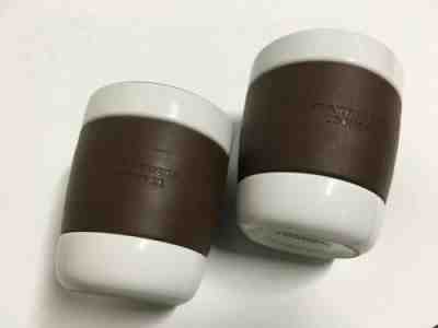 2 Starbucks 2009 Brown Rubber Sleeve No Handle 12 Oz Ceramic Mugs Coffee Tea Cup - Sold on eBay Mar, 11th 2019 for $32.99