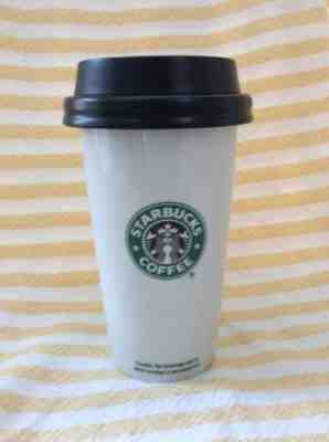 Starbucks 2009 12oz Coffee Mug Cup White Ceramic Travel Tall Tumbler Locking Lid - Sold on eBay Mar, 10th 2019 for $10.50