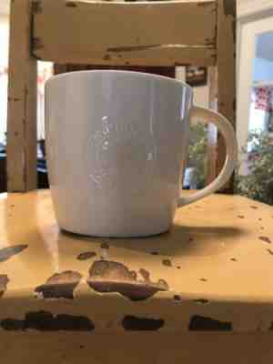 2009 STARBUCKS White EMBOSSED Logo Mermaid Large 16 oz BONE CHINA Coffee Mug - Sold on eBay Mar, 10th 2019 for $11.00