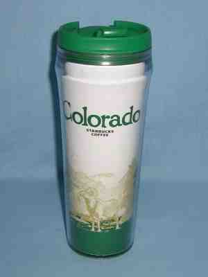 Rare STARBUCKS 2009 Global Icon COLORADO Travel Mug Tumbler 12 oz. - Sold on eBay Feb, 25th 2019 for $24.98