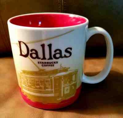 NEW 2009 STARBUCKS DALLAS TEXAS COLLECTOR SERIES TROLLEY CERAMIC COFFEE CUP MUG  - Sold on eBay Feb, 16th 2019 for $8.98