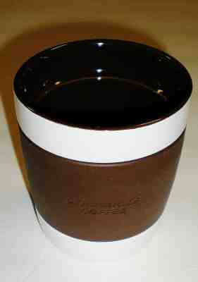 Starbucks 2009 Brown & White Mug w/ Rubber Grip HTF NEW 12oz - Sold on eBay Feb, 16th 2019 for $32.95