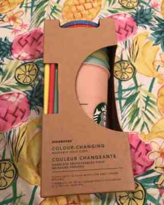 STARBUCKS 2019 COLOR CHANGE REUSABLE 5 CUPS W/STRAWS & LIDS LIMITED EDITION - Sold on eBay May, 12th 2019 for $58.00