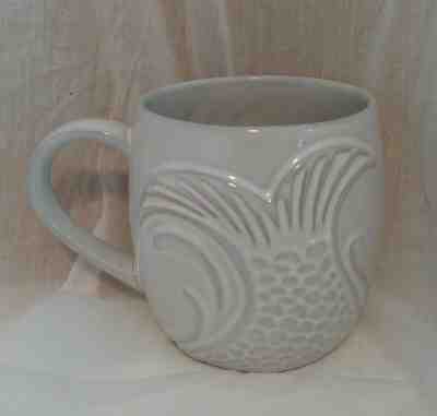 Starbucks 2013 Anniversary Embossed Winking Siren Mermaid Tail Mug Bone China - Sold on eBay May, 11th 2019 for $18.95