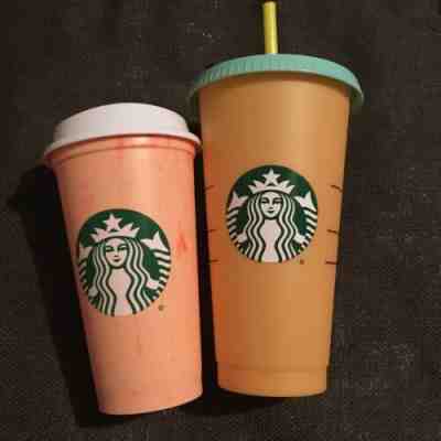 1 Starbucks Reusable Cold Color Changing And Hot Marbled Colored Cup Bundle - Sold on eBay May, 11th 2019 for $21.00