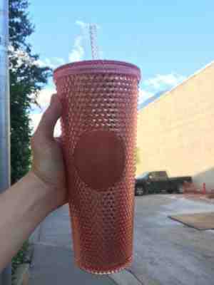 Starbucks Pink Tumbler 2019 Rose Gold Radiant Iridescent Jeweled 24oz Cold Cup - Sold on eBay May, 11th 2019 for $34.00