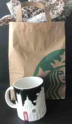 NEW STARBUCKS LONDON 16oz MUG GLOBAL ICON CITY RELIEF SERIES Black White UK NWT - Sold on eBay May, 10th 2019 for $49.99