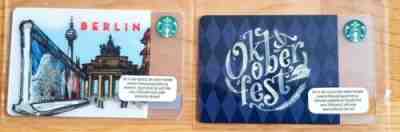 Starbucks Cards Berlin & Oktoberfest, New, Pin Intact. - Sold on eBay May, 4th 2019 for $6.99