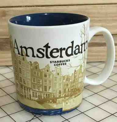16 oz Starbucks Mug Cup Amsterdam City Collector Series Mug 2013 Discontinued - Sold on eBay May, 4th 2019 for $25.00