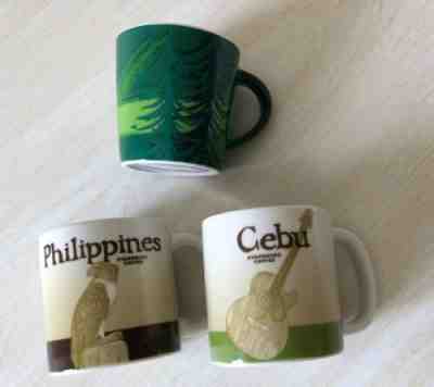 Lot Of 3 Starbucks Coffee 3 fl oz Espresso Mugs Collector Philippines Cebu Green - Sold on eBay Apr, 25th 2019 for $19.99