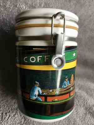 STARBUCKS Ceramic Coffee Canister NightHawks Cafe Chaleur Burrows Jar Diner Nice - Sold on eBay May, 10th 2019 for $16.00