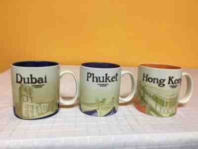 Starbucks City Series Collector Mugs Phuket Dubai Hong Kong - Sold on eBay May, 8th 2019 for $17.50