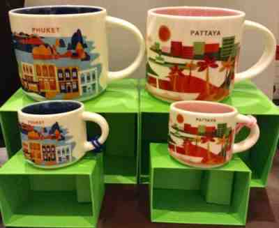Starbucks Thailand Pattaya & Phuket YAH You are Here Mug & Ornament Mug -No Card - Sold on eBay May, 7th 2019 for $134.99