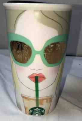 Starbucks Tumbler Travel Mug Sunglass Women Los Angeles LA Limited Rare - Sold on eBay May, 10th 2019 for $20.00