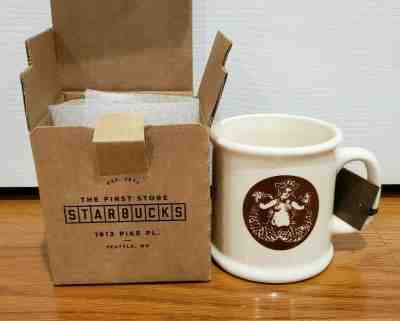 Starbucks The First Store Est 1971 Coffee Mug Mermaid Logo Pike Place Seattle - Sold on eBay May, 11th 2019 for $29.99