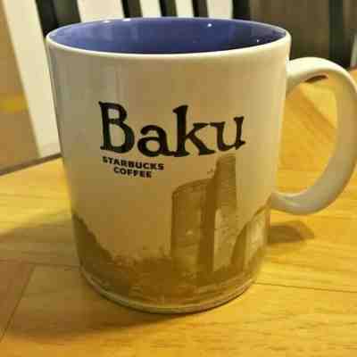 Starbucks BAKU AZERBAIDJAN Mug with City Icon 16 fl oz 473 ml/ Brand New/ SKU - Sold on eBay May, 4th 2019 for $28.00
