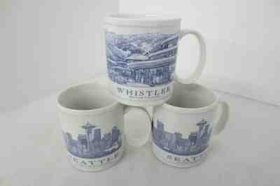 Lot of 3 Starbucks Architecture Series 1802 mugs Seattle, Whistler British Colum - Sold on eBay May, 6th 2019 for $13.75