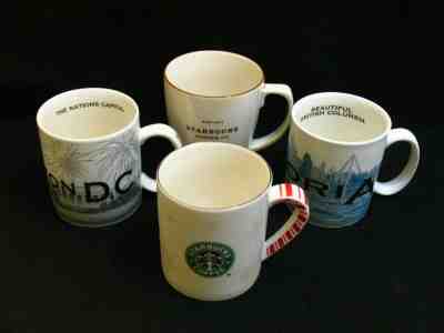 STARBUCKS 4 Different MUGS Washington DC Victoria Starbucks co & Christmas - Sold on eBay May, 4th 2019 for $34.99