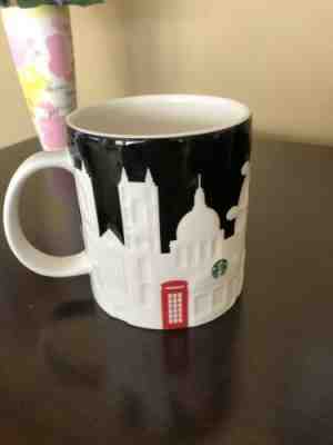 Starbucks London Relief Mug Red Booth/Big Ben/Tower Bridge/Eye/St Paul Cathedral - Sold on eBay Apr, 30th 2019 for $23.50