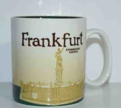 Starbucks FRANKFURT MUG Germany 2012 Global Series Fountain Justice Green - Sold on eBay Apr, 25th 2019 for $22.00