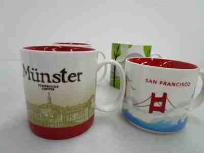 Lot 4 Starbucks Collectors Mugs Paris Munster San Fransisco You Are Here Series - Sold on eBay Apr, 27th 2019 for $36.00