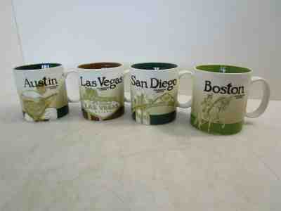 Lot Of Starbucks Collector Series 16oz Mugs Austin, Boston, San Diego, Las Vegas - Sold on eBay May, 6th 2019 for $42.66