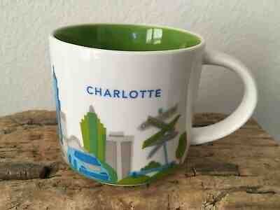 New 2014 Starbucks Charlotte NC You Are Here YAH 14 Oz Ceramic Coffee Mug NWT - Sold on eBay May, 7th 2019 for $11.95