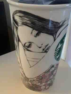 Starbucks Charlotte Ronson 12-oz Ceramic tumbler 2013 retired double-walled - Sold on eBay May, 6th 2019 for $21.02