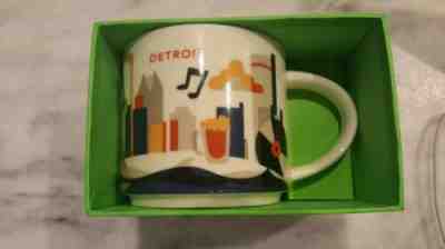 STARBUCKS YOU ARE HERE COFFEE  MUG DETROIT NEW ! 14 oz - Sold on eBay May, 2nd 2019 for $19.99