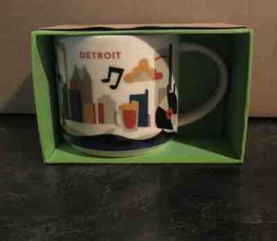 Starbucks You Are Here Coffee Mug Cup 14 Oz Detroit Michigan Edition - Sold on eBay Apr, 28th 2019 for $13.10