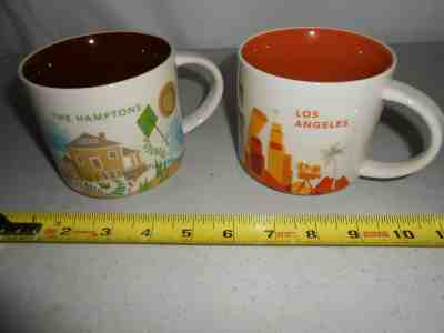 NEW SET 2 STARBUCKS YOU ARE HERE 14 OZ MUGS 2013 THE HAMPTONS / 2012 LOS ANGELES - Sold on eBay Apr, 30th 2019 for $27.99