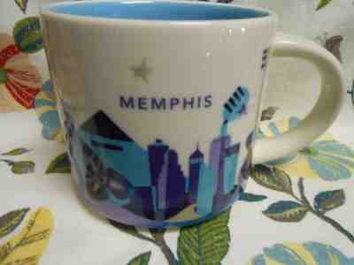 2013 Starbucks Coffee YAH Mug Memphis You Are Here Cup 14 oz Blue Purple - Sold on eBay May, 1st 2019 for $49.95