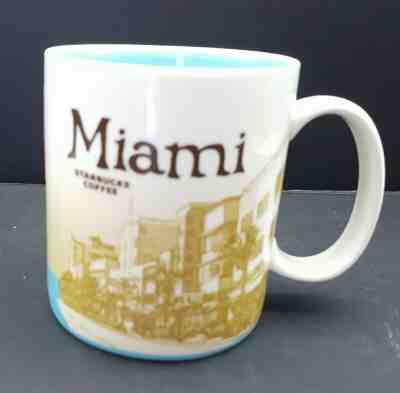Starbucks Coffee Mug Miami Florida Global Icon City Collector Series 16 oz  - Sold on eBay May, 8th 2019 for $17.95
