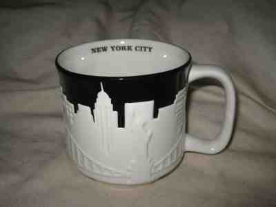 Starbucks New York City 3D Relief Skyline 18oz Mug Black White Yellow Taxi 2010 - Sold on eBay May, 10th 2019 for $12.50