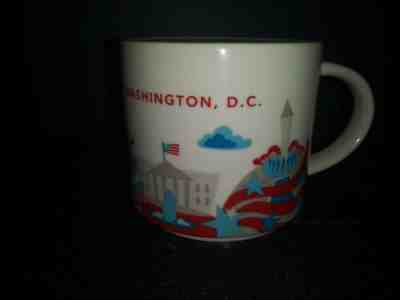ORIGINAL STARBUCKS CERAMIC MUG CUP Washington DC YOU ARE HERE COLLECTION 14 oz  - Sold on eBay May, 12th 2019 for $17.86
