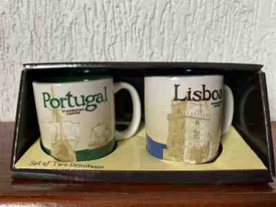 Starbucks 2 Demitasse Coffee Mug Portugal Icon Cities - Sold on eBay Apr, 26th 2019 for $30.00